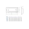 Ванна акриловая Koller Pool Orion 170х75 Прямоугольная, белая